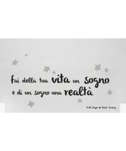 STICKERS DECORAZIONE MURALE "SOGNO E REALTA" - DECORO CREARREDA.